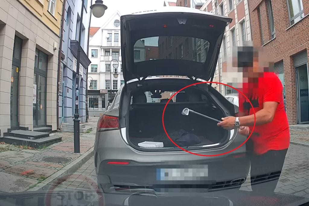 Do niecodziennych scen doszło na szczecińskim Podzamczu. Fot. YouTube/Stop Cham