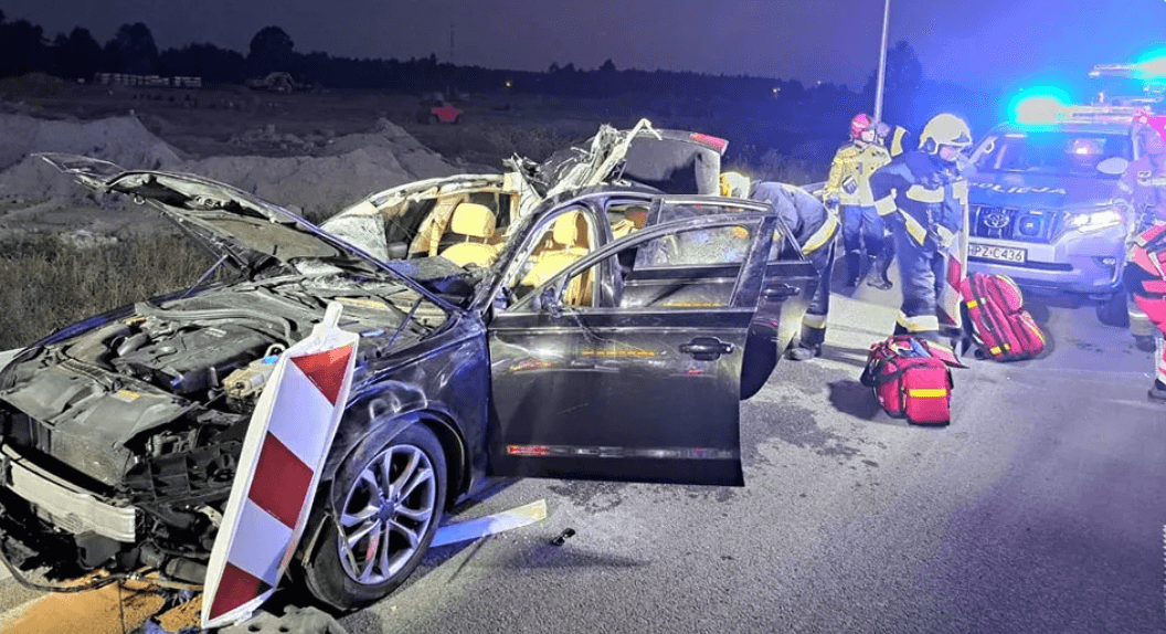 Niebezpieczne zderzenie z łosiem. Fot. Policja w Piasecznie