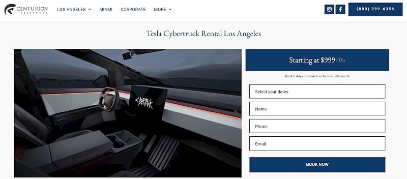 wypożyczenie tesli cybertruck