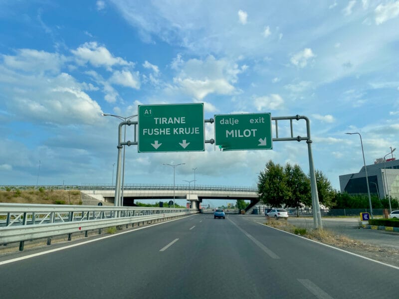 autostrada Albania wyjazd cudzym autem poza granice UE
