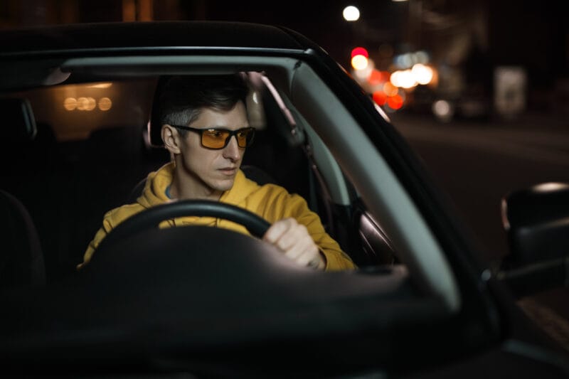 okulary noc żółte szkła