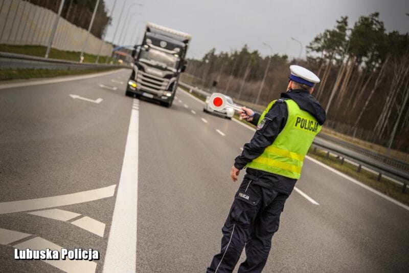 policja kontrola ciężarówka
