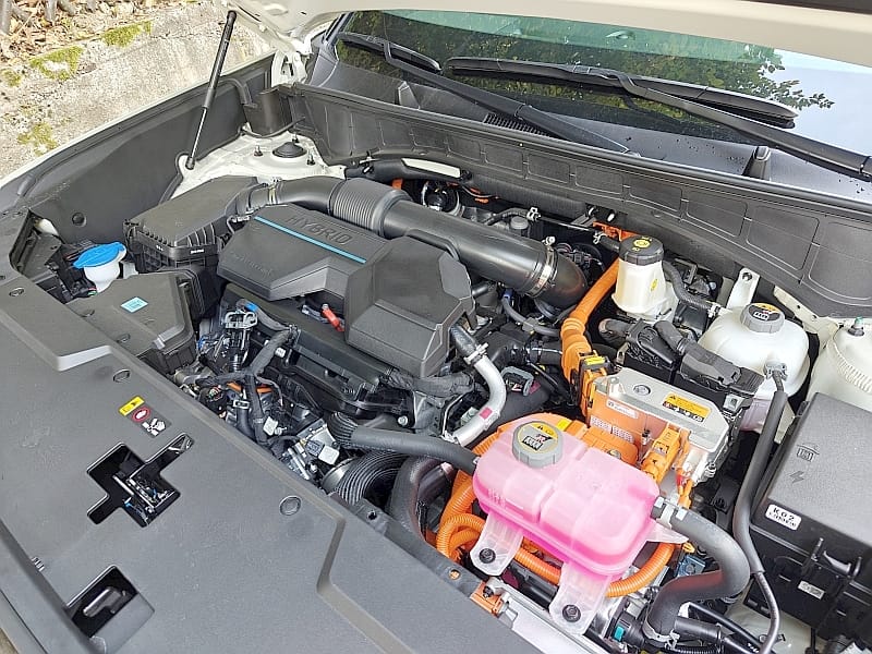 Nowy Hyundai Santa Fe - bok - silnik