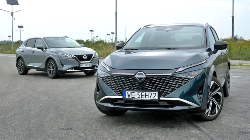 Nissan Qashqai dwie generacje przód