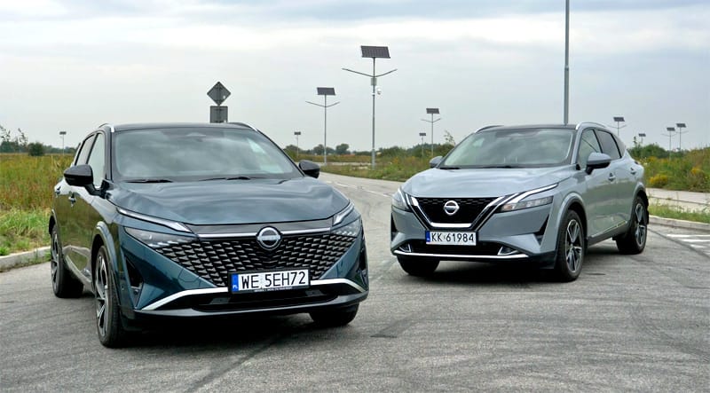 Nissan Qashqai dwie generacje przód