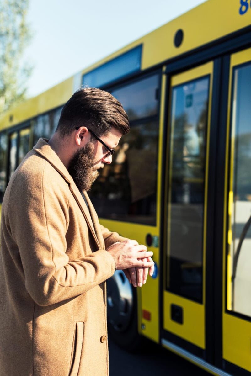 autobus pasażer czekanie