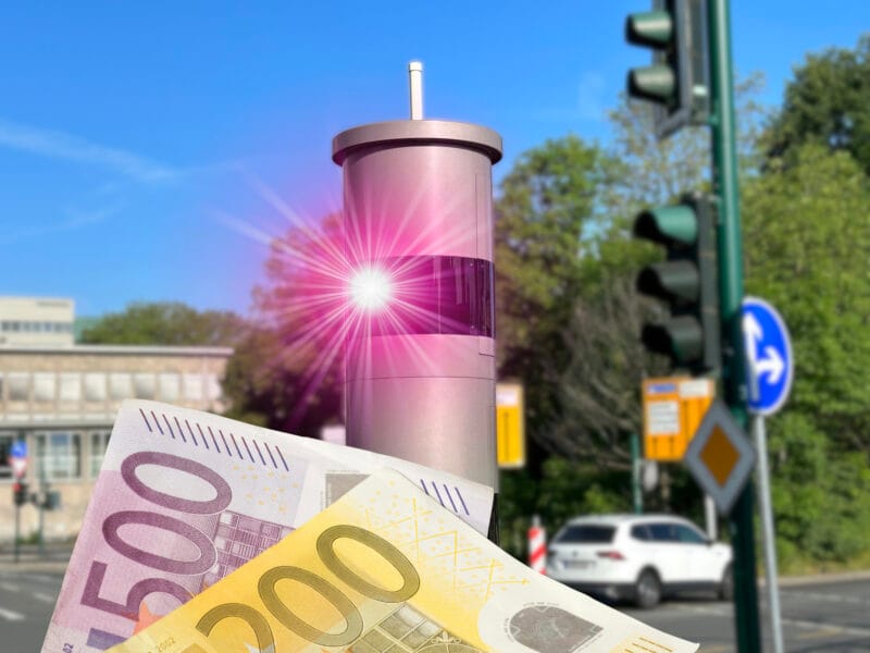 fotoradar Niemcy błysk flesz euro mandat