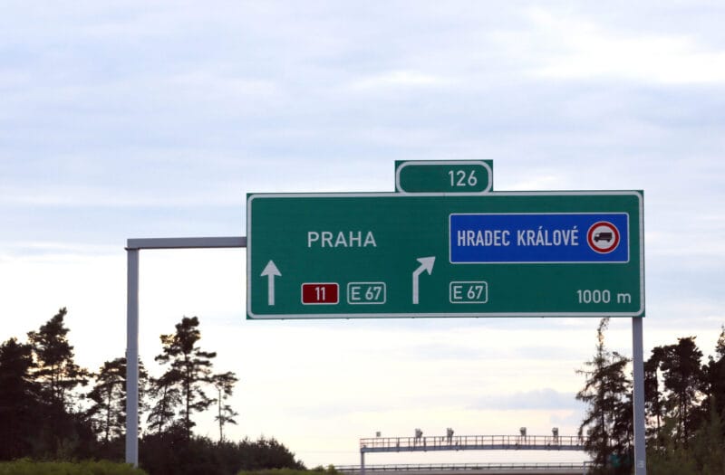 Czechy droga znaki