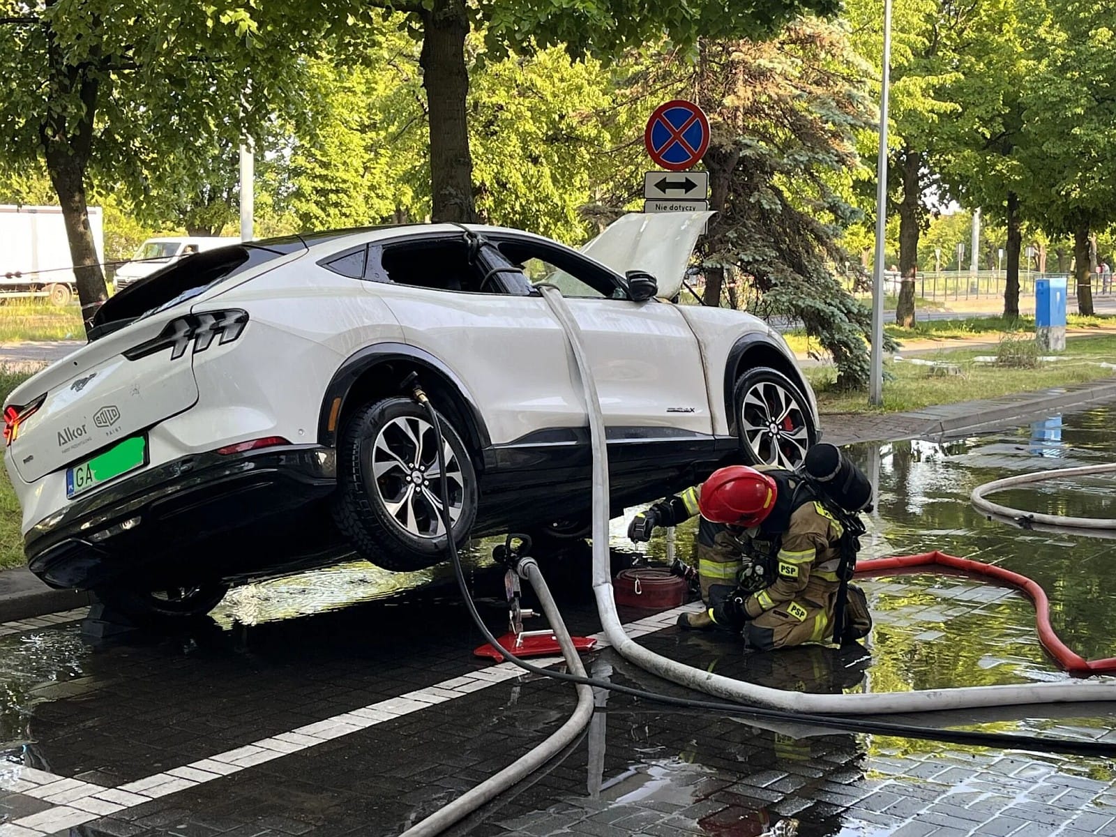 pożary aut elektrycznych