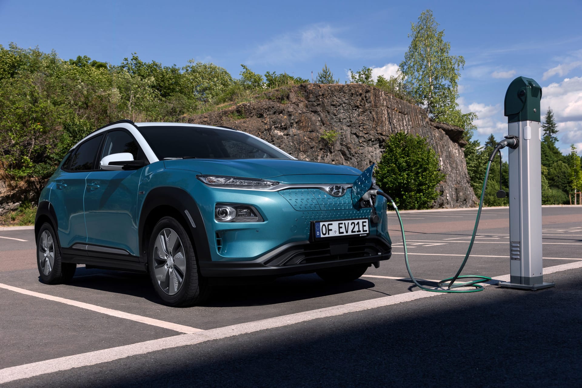 Kona - zasięg aut elektrycznych