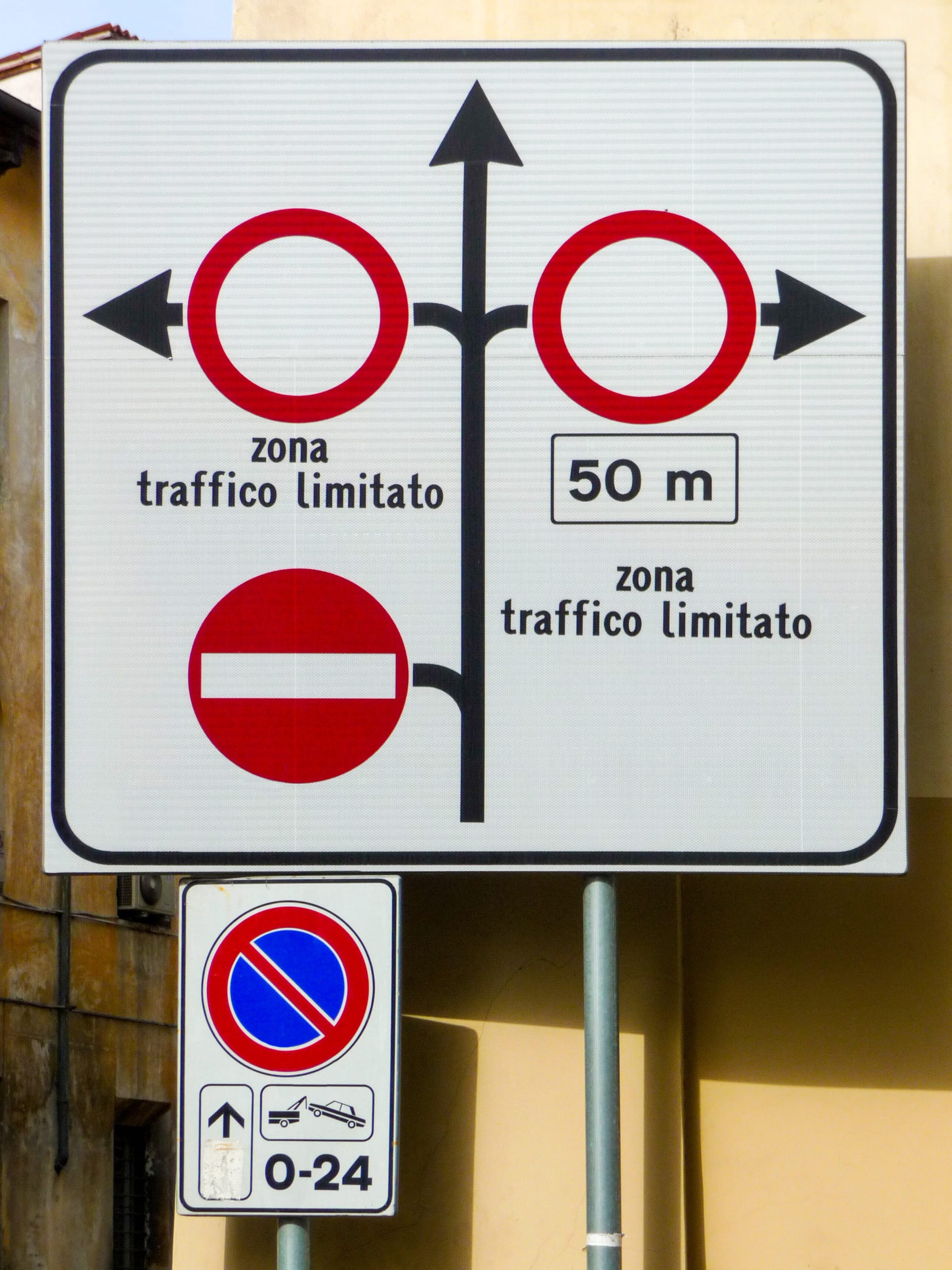 Zona Traffico Limitato  Włochy znak