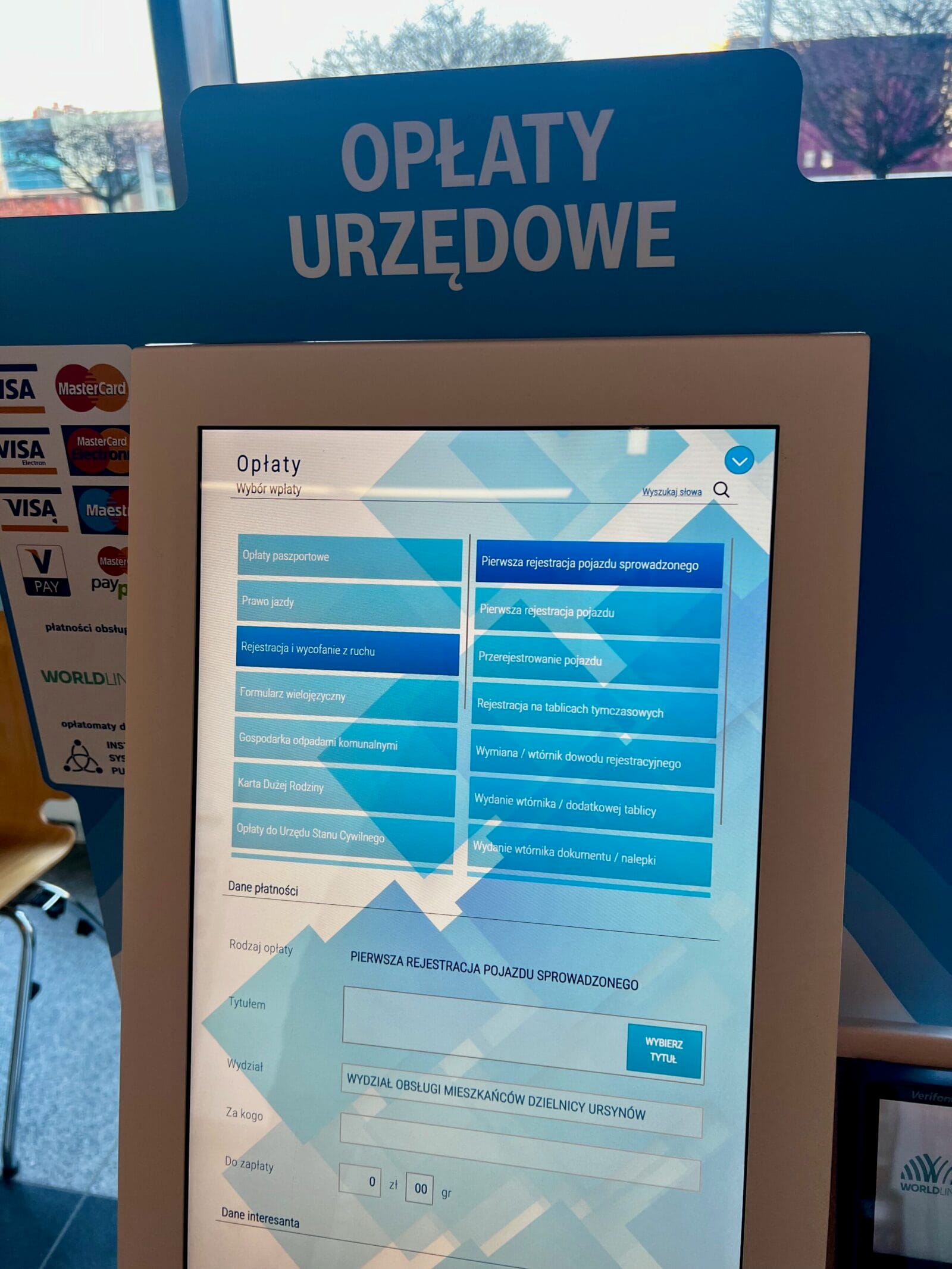 opłaty wydział komunikacji