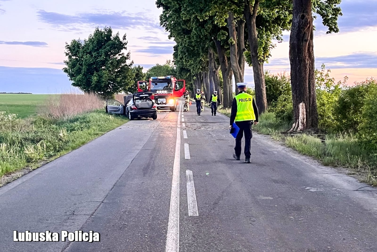 miejsce wypadku policja