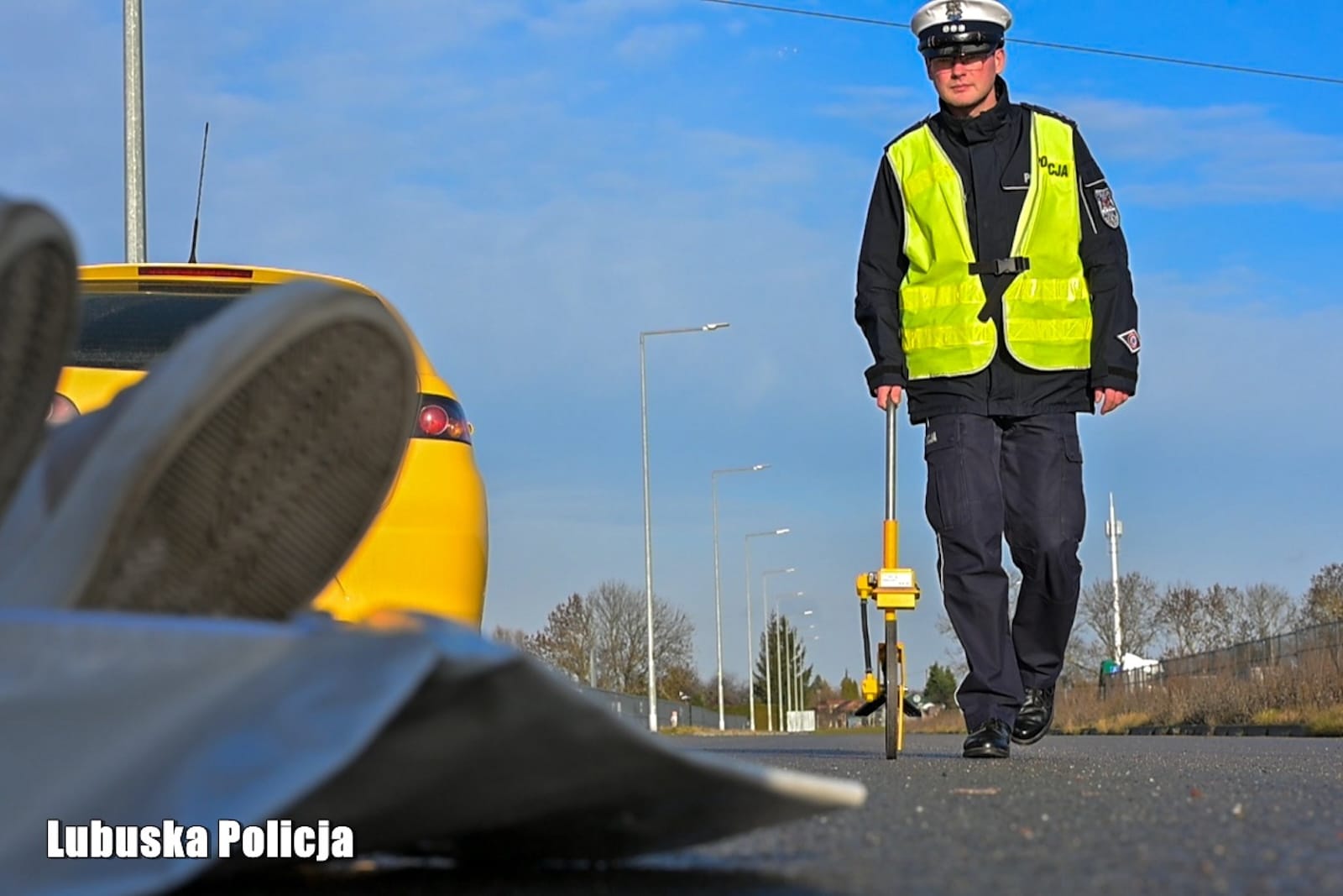 wypadek pomiar odległości