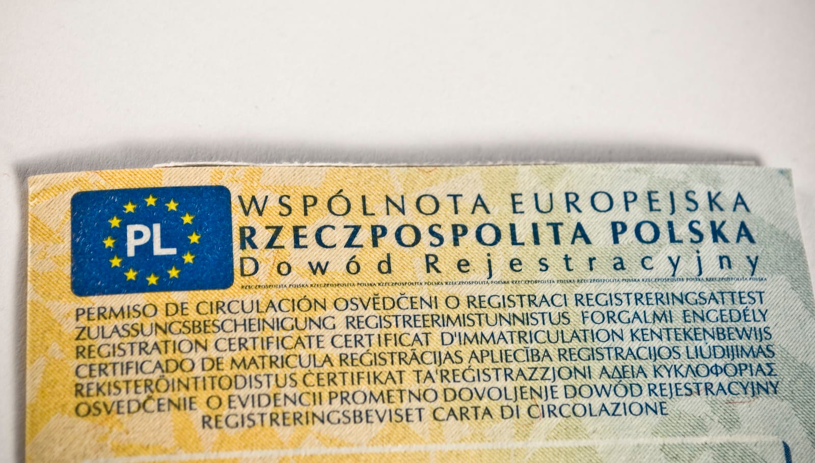 DR doklumenty pojazdu