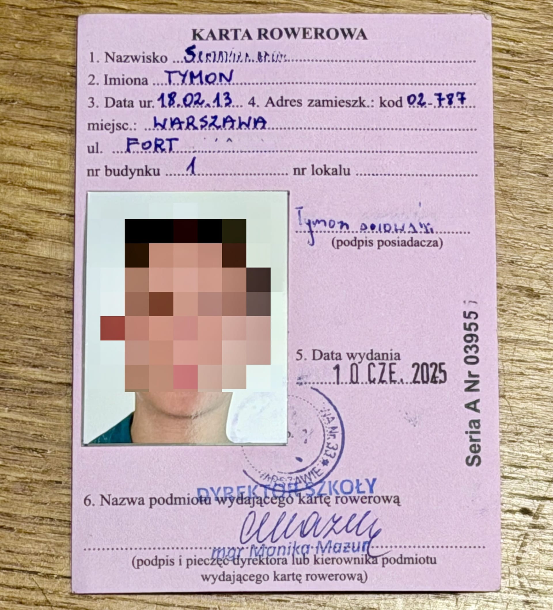 karta rowerowa