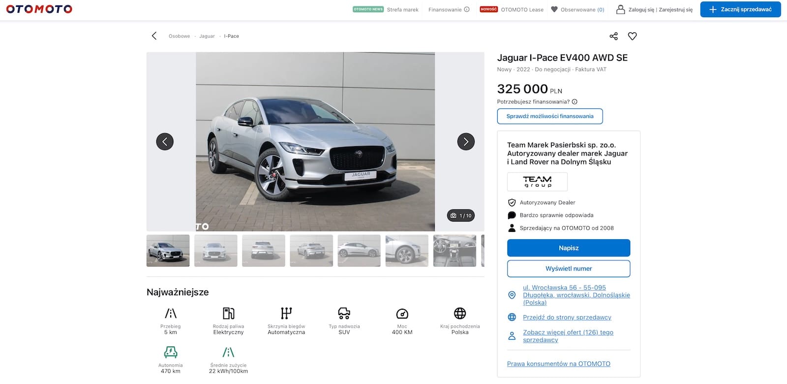 Jaguar I-Pace Otomoto