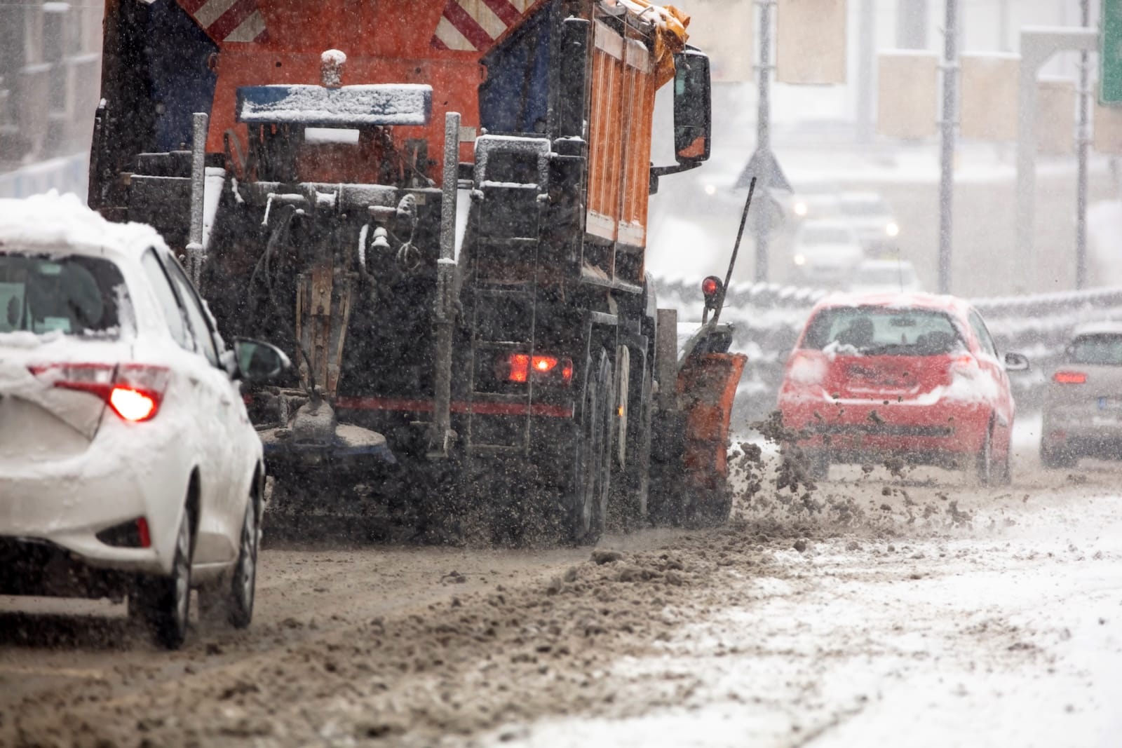 śnieg droga odśnieżanie ulica