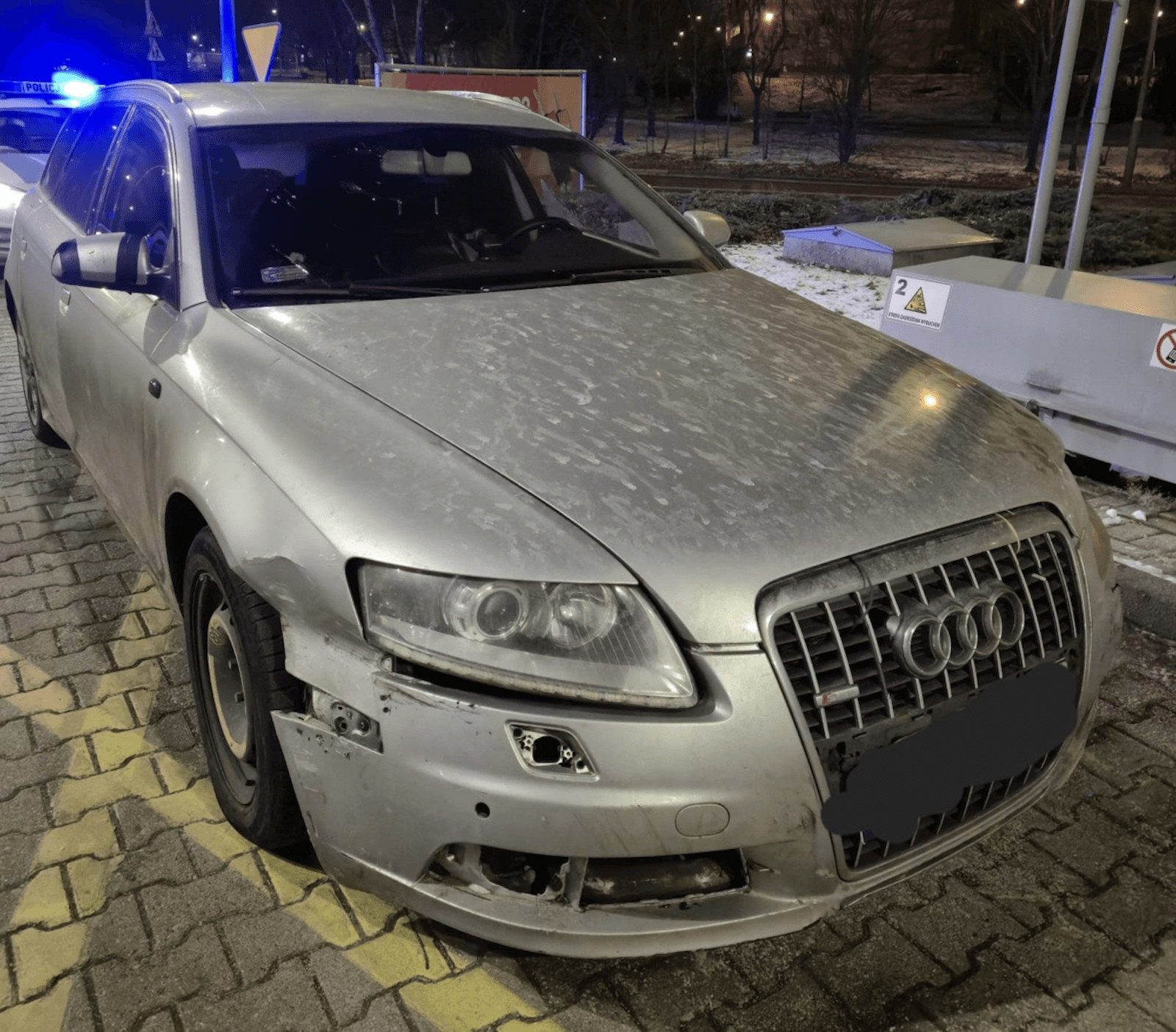 kontrola policja audi kolizaja