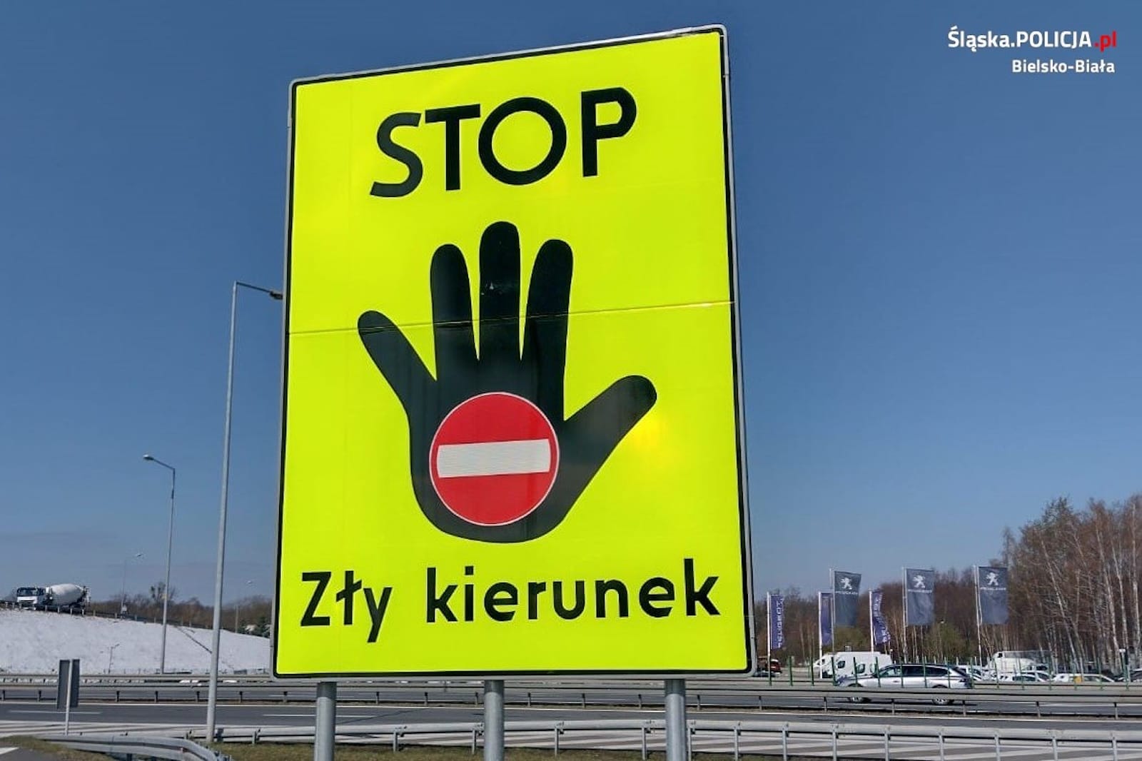 znak zły kierunek