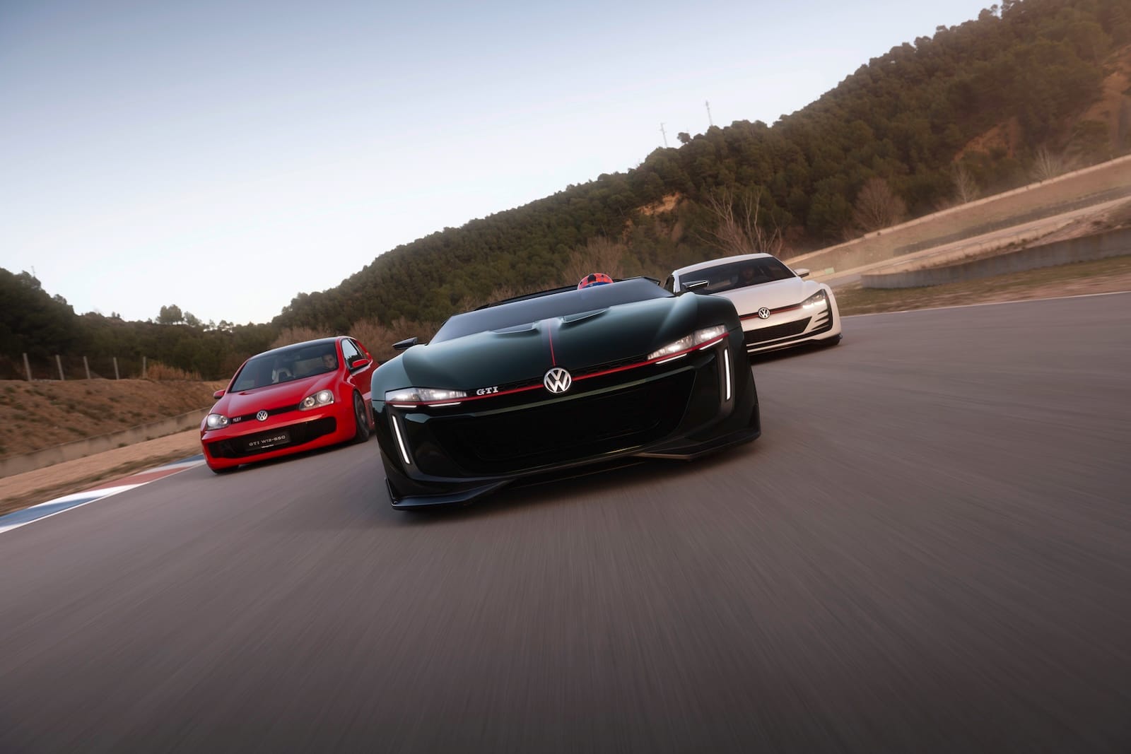 Golf GTI Roadster, Golf Design Vision GTI and Golf GTI W12-650