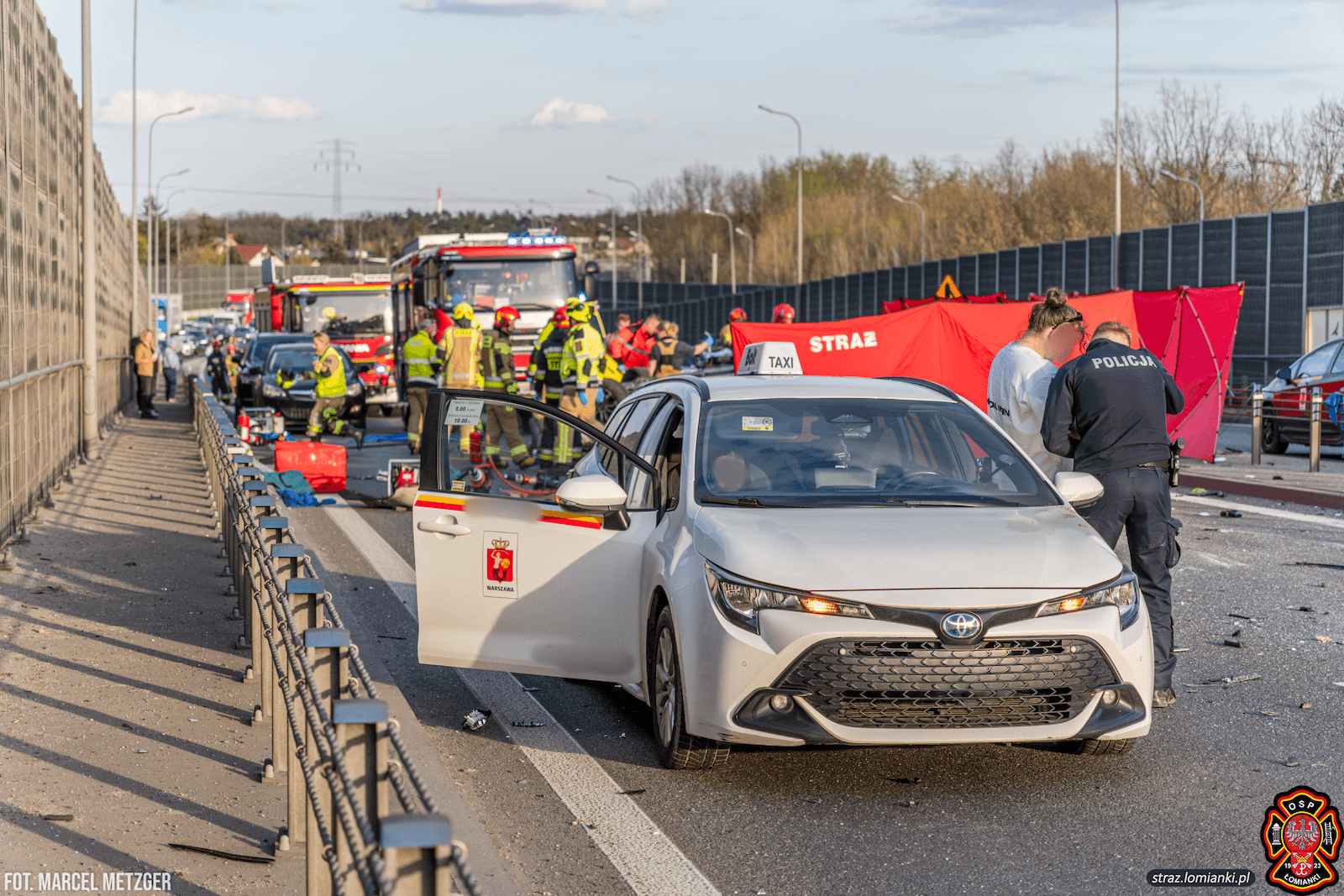 wypadek łomianki