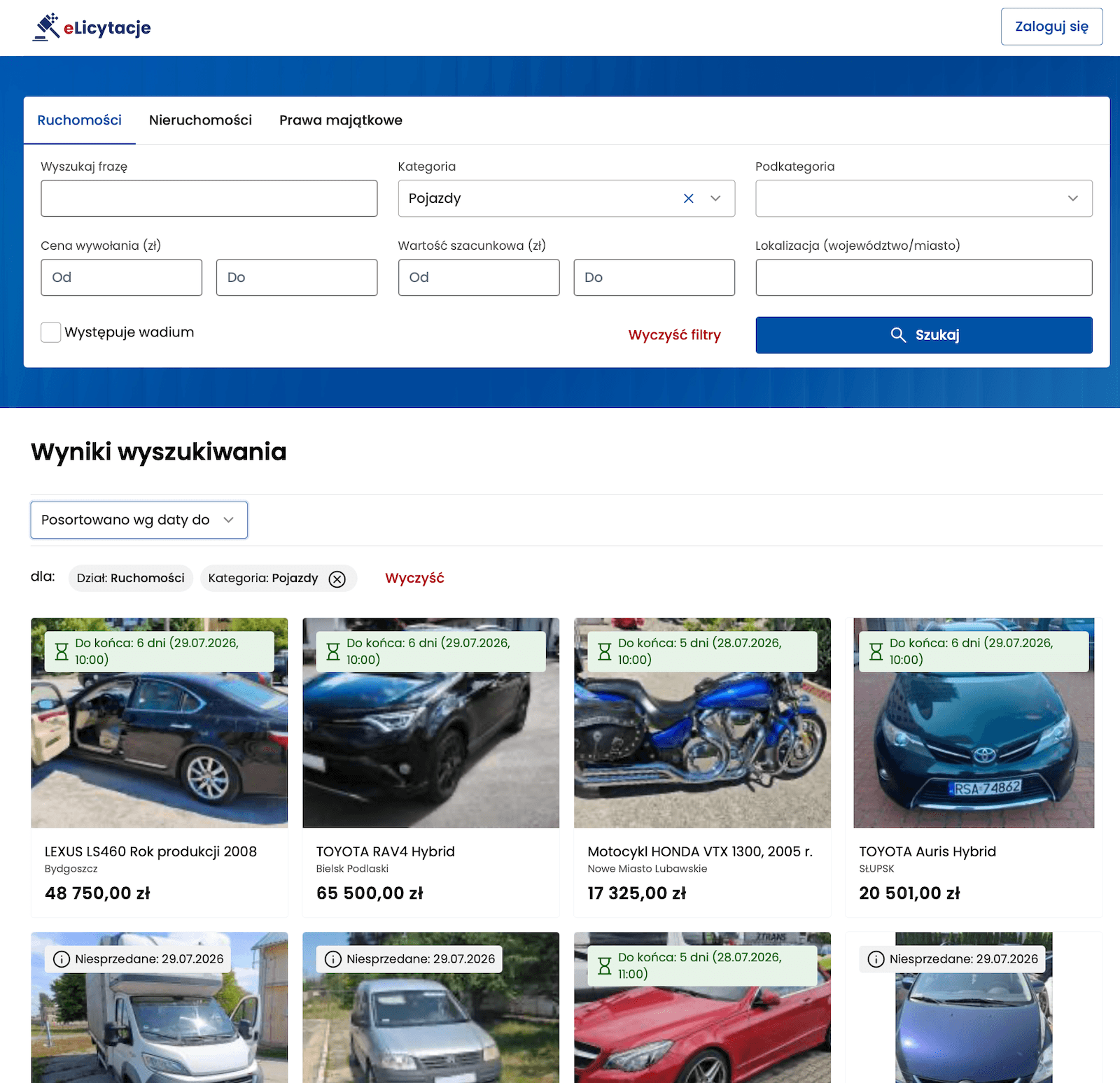 elicytacje.mf.gov.pl portal
