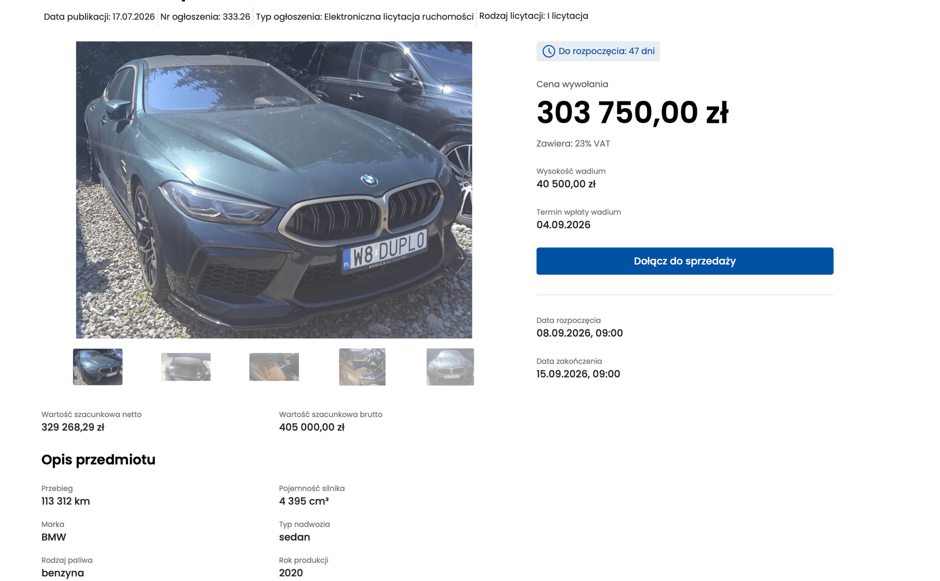 oferta BMW M8