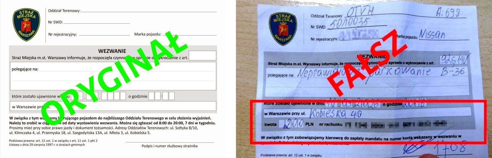 Straż Miejska ostrzega przed oszustami. Fot. Straż miejska