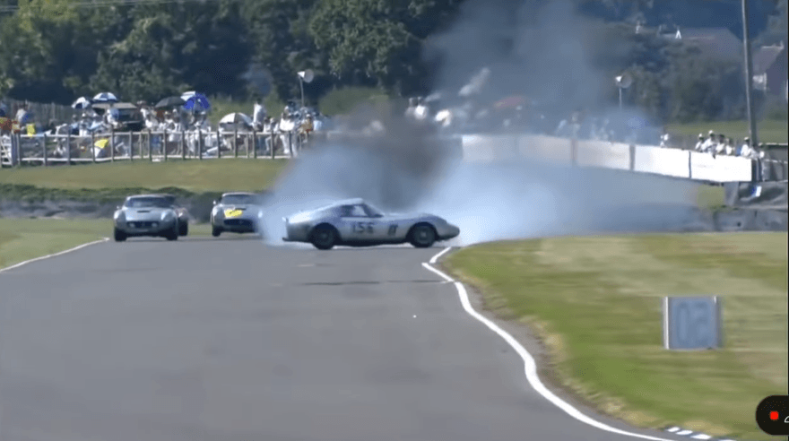 Pożar unikatowego Ferrari GTO. Fot. Ruslan Buslov/YouTube