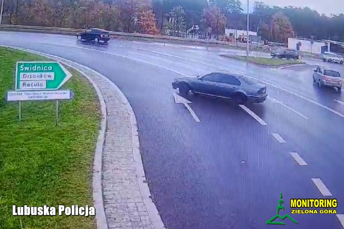 Takie „popisy” młodego kierowcy zarejestrowały kamery miejskiego monitoringu. Fot. Policja