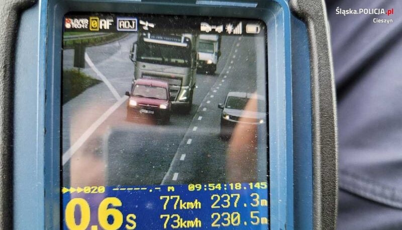 Jazda na zderzaku pomiar odległości