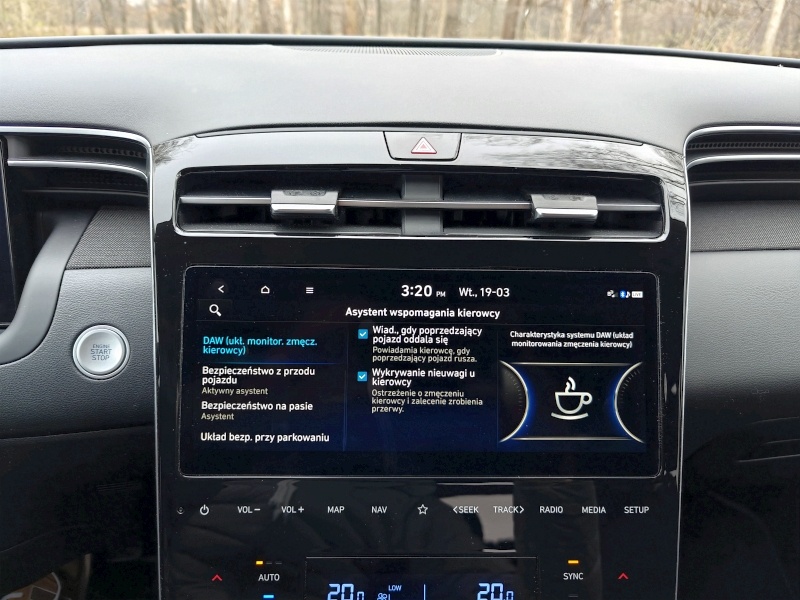 2023 Hyundai Tucson HEV - ekran