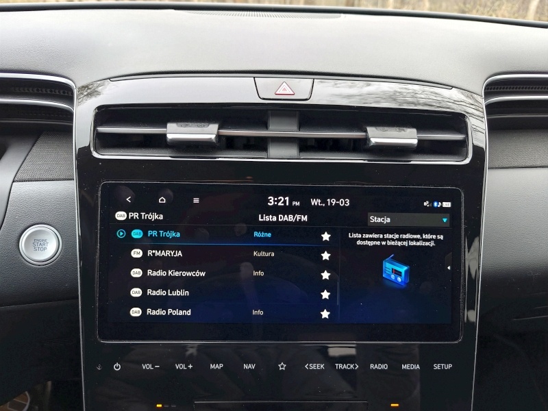 2023 Hyundai Tucson HEV - ekran