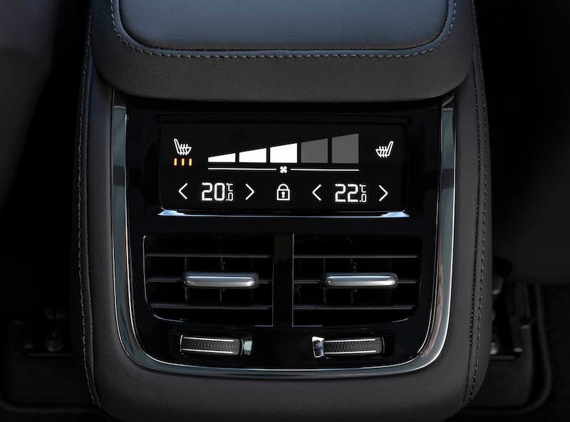 2025 Volvo XC90 B5 panel klimatyzacji nawiewy tył