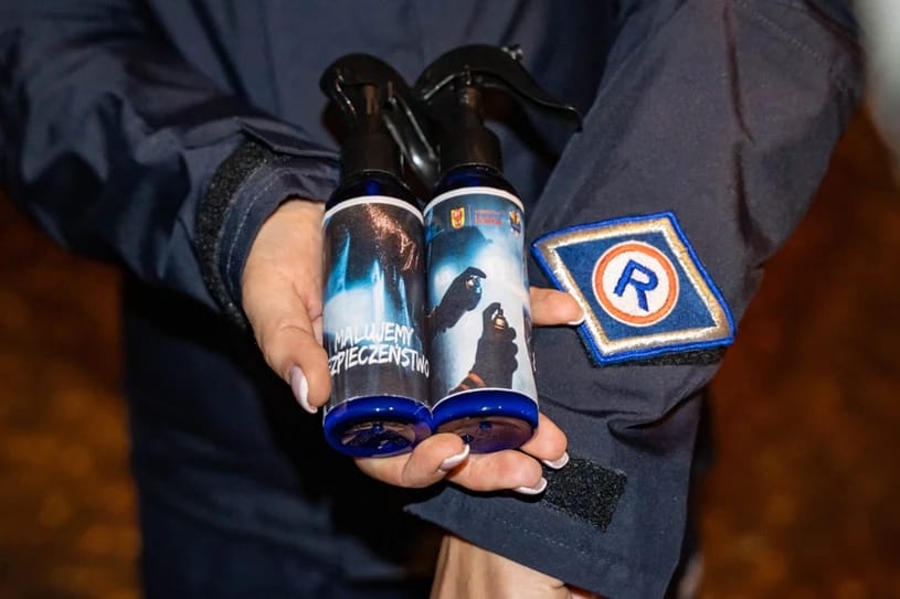 spray odblaskowy policja