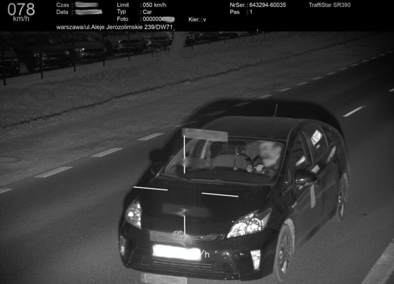 fotoradar zdjęcie Warszawa