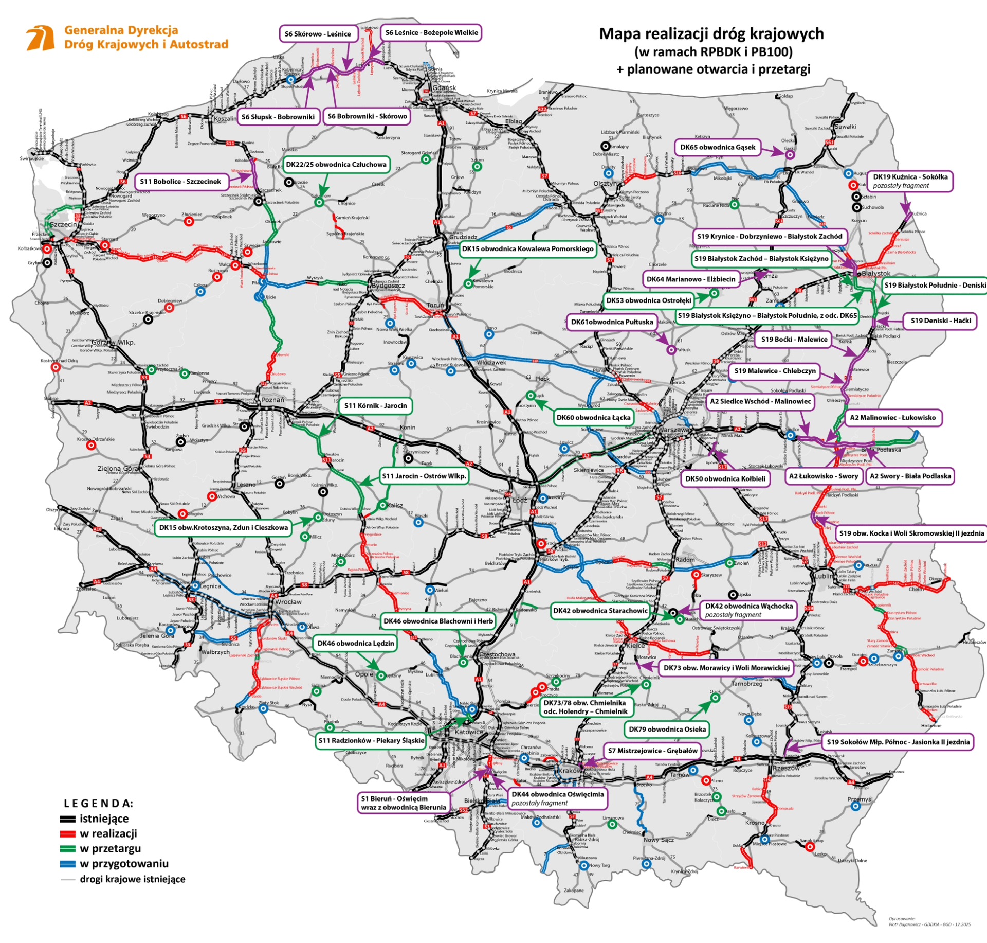 mapa dróg
