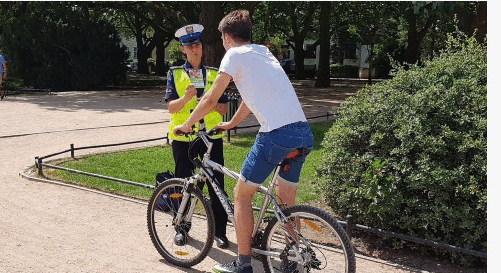kontrola rowerzysta policja